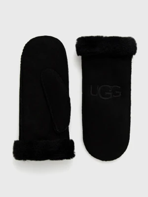 UGG rękawiczki damskie zamszowe czarny