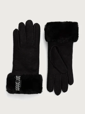 UGG rękawiczki damskie zamszowe czarny