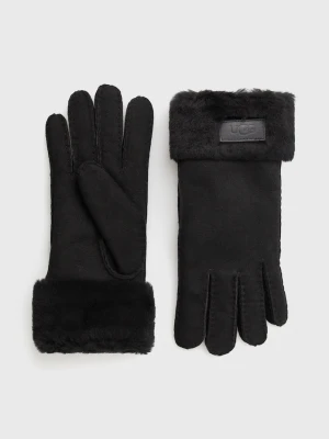 UGG rękawiczki damskie zamszowe czarny