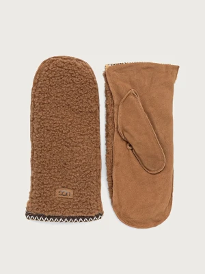 UGG rękawiczki mitenki damskie brązowy
