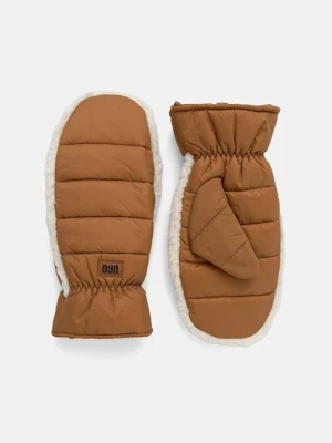 UGG rękawiczki W AW FLUFF MITTEN kolor brązowy 101019