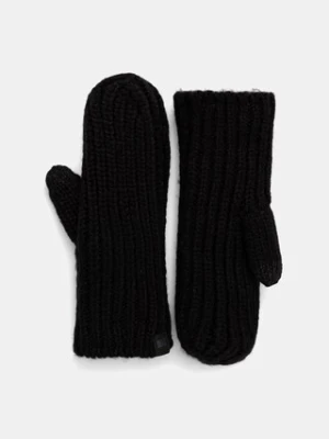 UGG rękawiczki z domieszką wełny CHUNKY damskie kolor czarny 101022