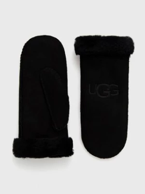 UGG rękawiczki zamszowe damskie kolor czarny 20932-BLK