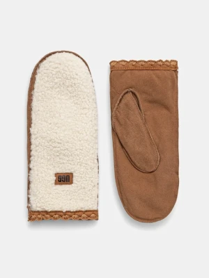 UGG rękawiczki zamszowe kolor beżowy 101031