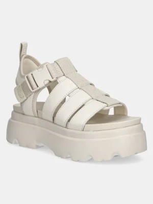 UGG sandały Cora damskie kolor beżowy na platformie 1152698-JSM