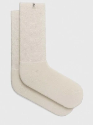 UGG skarpetki z domieszką wełny kolor biały 1145335