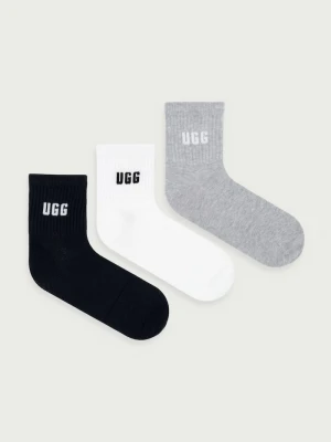 UGG skarpety damskie z bawełną QUINLIN 3-pack czarny