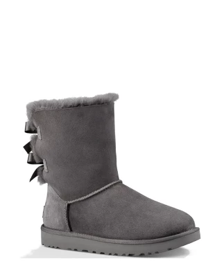 UGG Skórzane botki "Baily Bow II" w kolorze szarym rozmiar: 36