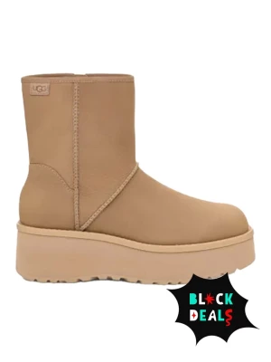 UGG Skórzane botki "Cityfunc Mid" w kolorze beżowym rozmiar: 39