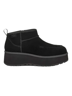 Zdjęcie produktu UGG Skórzane botki "Cityfunc Ultra Mini" w kolorze czarnym rozmiar: 37