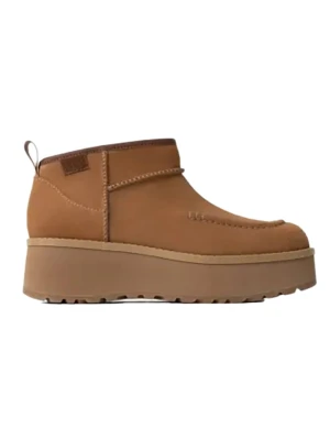 UGG Skórzane botki "Cityfunc Ultra Mini" w kolorze jasnobrązowym rozmiar: 41