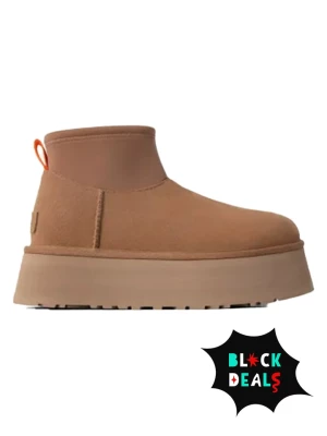 UGG Skórzane botki "Classic Mini Dipper" w kolorze jasnobrązowym rozmiar: 39