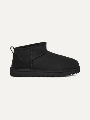 UGG Skórzane botki "Classic Ultra Mini" w kolorze czarnym rozmiar: 42