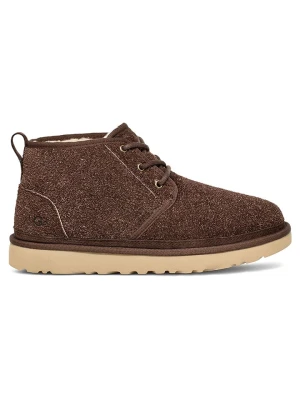 UGG Skórzane botki "Neumel Shaggy" w kolorze brązowym rozmiar: 41