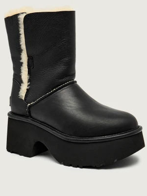 UGG Skórzane botki W ESMEE | z dodatkiem wełny