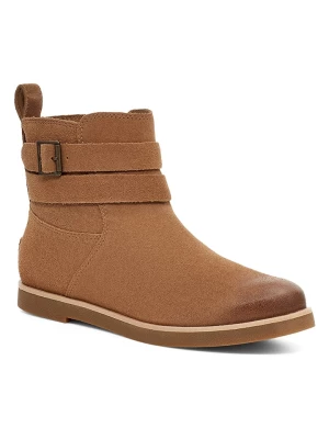 UGG Skórzane botki w kolorze brązowym rozmiar: 41