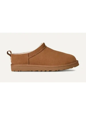 UGG Skórzane kapcie "Classic Micro" w kolorze jasnobrązowym rozmiar: 41