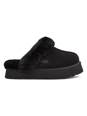 UGG Kapcie "Disquette" w kolorze czarnym ze skóry jagnięcej rozmiar: 40