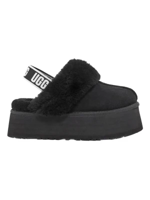 UGG Skórzane kapcie "Funkette" w kolorze czarnym rozmiar: 38