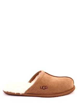 UGG Skórzane kapcie "Scuff" w kolorze jasnobrązowym rozmiar: 40