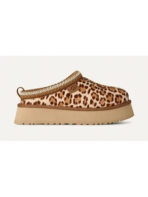 UGG Skórzane kapcie "Tazz Plains-Felecity" w kolorze beżowo-jasnobrązowym rozmiar: 39