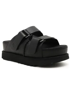 UGG Skórzane klapki W GOLDENSTAR HI SLIDE
