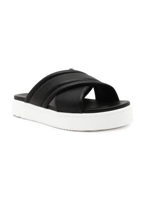 UGG Skórzane klapki W ZAYNE czarny