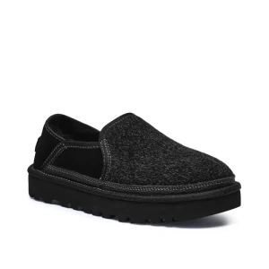 UGG Skórzane mule HAYDEN | z dodatkiem wełny
