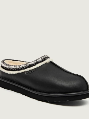 UGG Skórzane mule M TASMAN Noir | z dodatkiem wełny