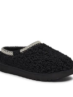 UGG Skórzane mule TASMAN MAXI CURLY | z dodatkiem wełny