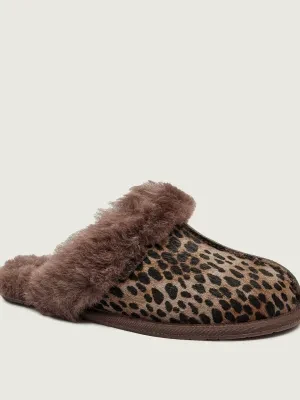 UGG Skórzane obuwie domowe W SCUFFETTE CASPIAN | z dodatkiem wełny