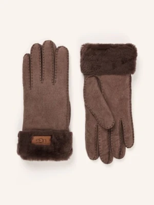 Ugg Skórzane Rękawiczki braun