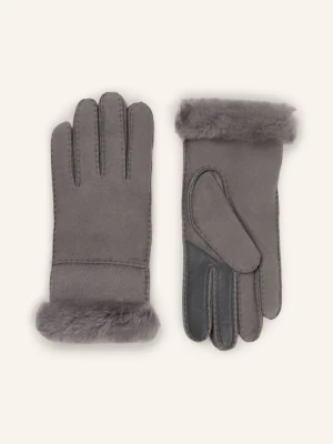 Ugg Skórzane Rękawiczki grau SZARY