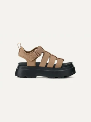 UGG Skórzane sandały "Cora" w kolorze beżowym rozmiar: 38