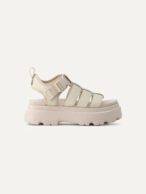 UGG Skórzane sandały "Cora" w kolorze kremowym rozmiar: 39