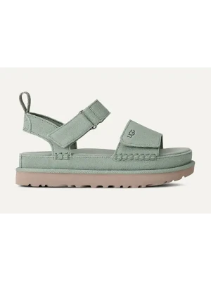 UGG Skórzane sandały "Goldenstar" w kolorze zielonym rozmiar: 36