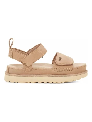 UGG Skórzane sandały w kolorze beżowym rozmiar: 36