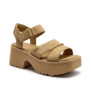 UGG Skórzane sandały W NEW HEIGHTS ANKLE STRAP