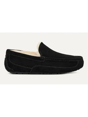 UGG Skórzane slippersy "Ascot" w kolorze czarnym rozmiar: 44