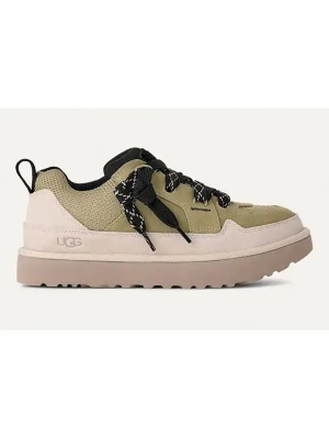 UGG Skórzane sneakersy "Lowmel" w kolorze beżowo-zielonym rozmiar: 45