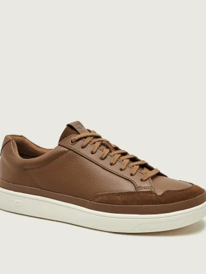 UGG Skórzane sneakersy South Bay | zamsz brązowy