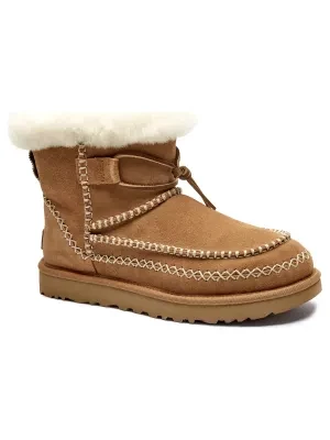 UGG Skórzane śniegowce CLASSIC MINI ALPINE