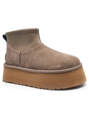 UGG Skórzane śniegowce Classic Mini Dipper | z dodatkiem wełny