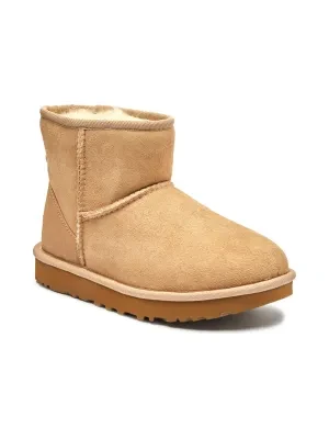 UGG Skórzane śniegowce Classic Mini II | z dodatkiem wełny