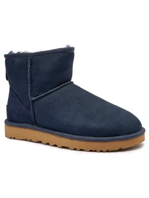 UGG Skórzane śniegowce Classic Mini II | z dodatkiem wełny