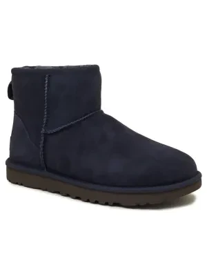 UGG Skórzane śniegowce Classic Mini II | z dodatkiem wełny