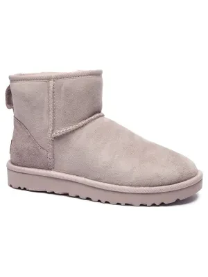 UGG Skórzane śniegowce Classic Mini II | z dodatkiem wełny