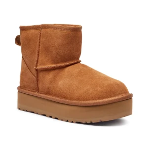 UGG Skórzane śniegowce CLASSIC MINI PLATFORM | z dodatkiem wełny