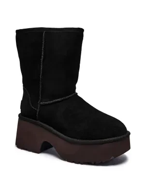 UGG Skórzane śniegowce CLASSIC SHORT NEW HEIGHTS | z dodatkiem wełny