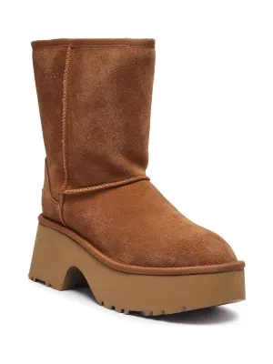 UGG Skórzane śniegowce CLASSIC SHORT NEW HEIGHTS | z dodatkiem wełny